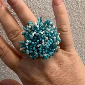 Hand crafted beaded ring